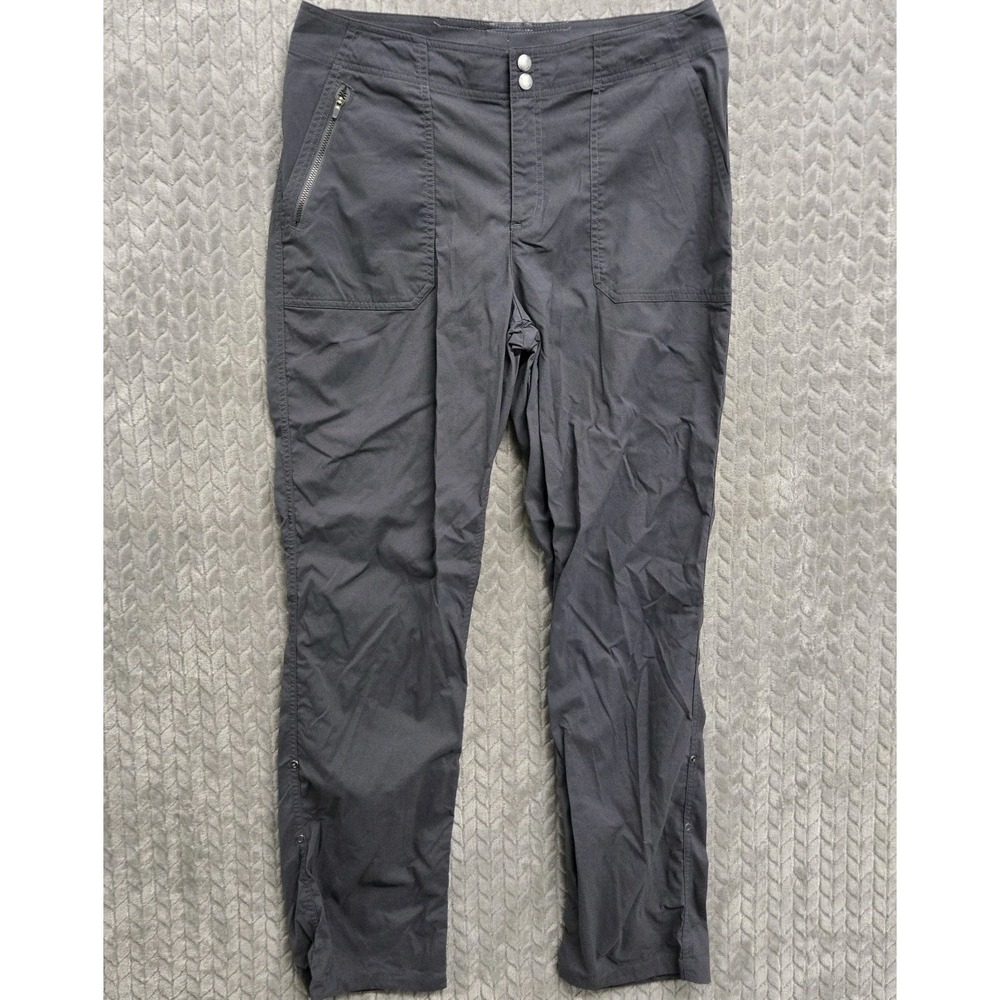 Exofficio Insect Shield‎ Pants Roll Up Into Crop 32" In Gray Women's Sz 12 34x32